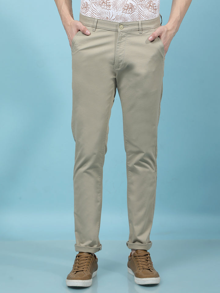 Khaki Trousers-Men Trousers-Crimsoune Club