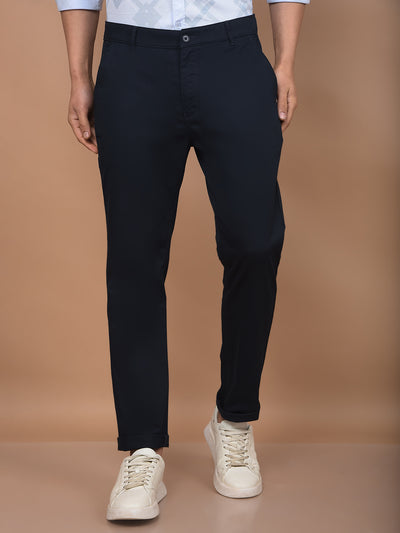 Navy Blue Trousers-Men Trousers-Crimsoune Club
