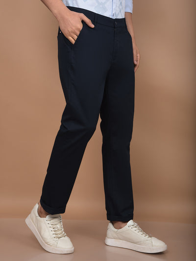 Navy Blue Trousers-Men Trousers-Crimsoune Club