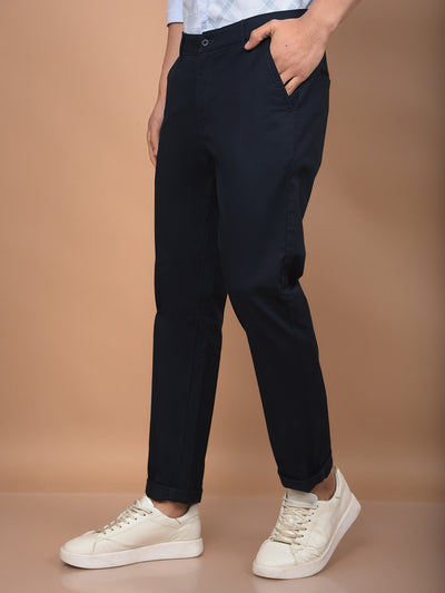 Navy Blue Trousers-Men Trousers-Crimsoune Club