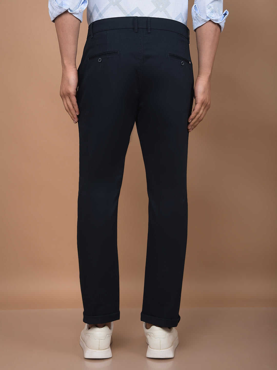 Navy Blue Trousers-Men Trousers-Crimsoune Club