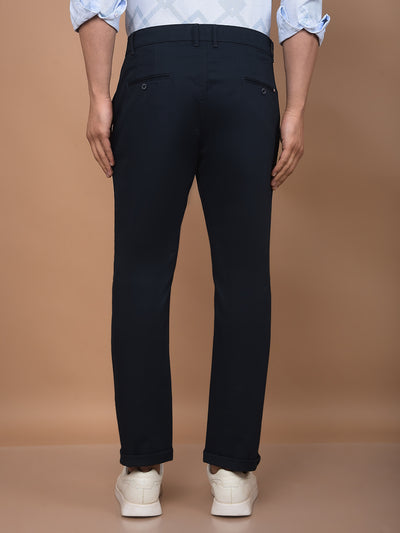 Navy Blue Trousers-Men Trousers-Crimsoune Club