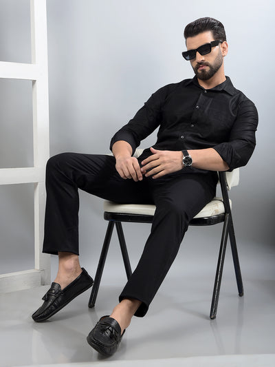 Black Trousers-Men Trousers-Crimsoune Club