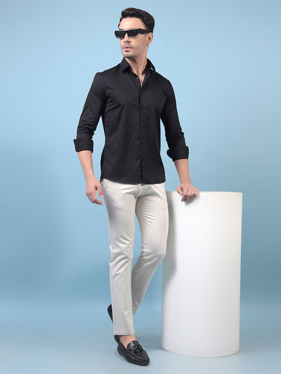 Men's Beige Straight Trousers-Men Trousers-Crimsoune Club