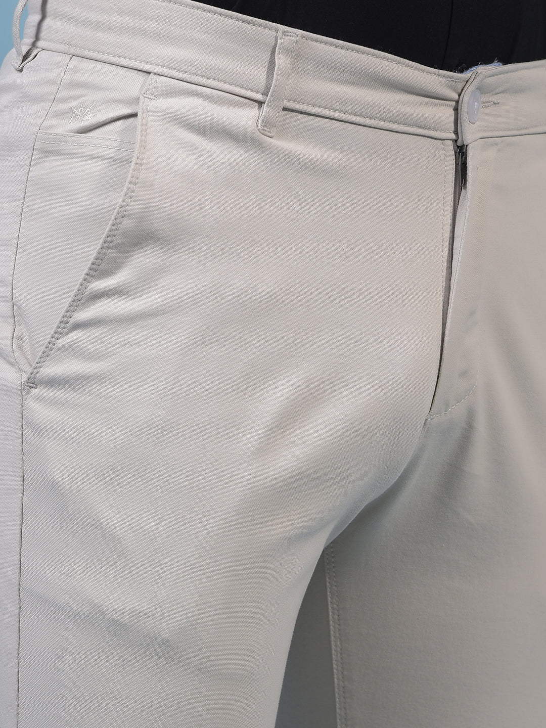 Men's Beige Straight Trousers-Men Trousers-Crimsoune Club