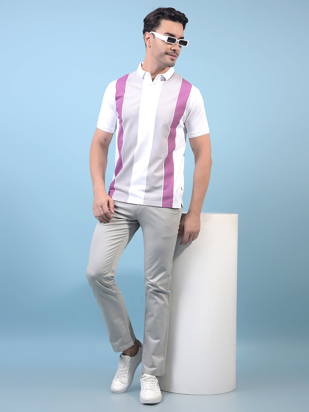Men's Grey Straight Trousers-Men Trousers-Crimsoune Club