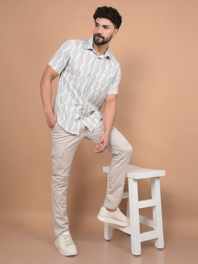 Grey Cargo Trousers-Men Trousers-Crimsoune Club