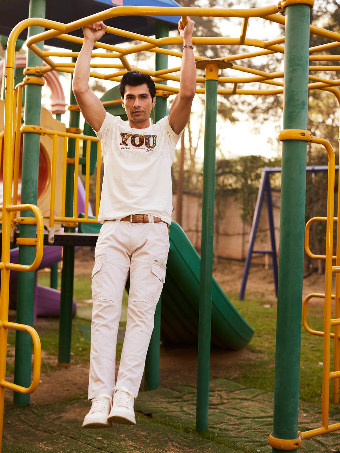 Grey Cargo Trousers-Men Trousers-Crimsoune Club