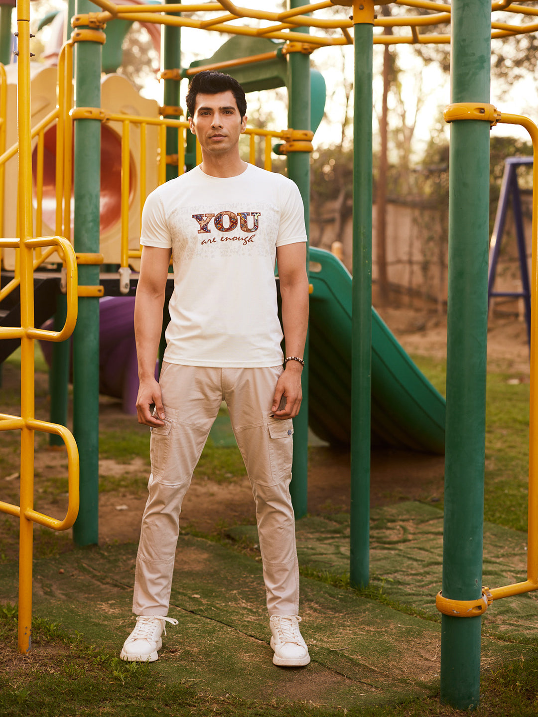 Grey Cargo Trousers-Men Trousers-Crimsoune Club