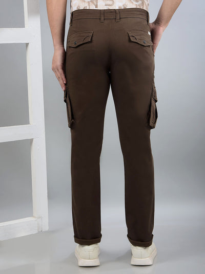 Brown Cargo Trousers-Men Trousers-Crimsoune Club