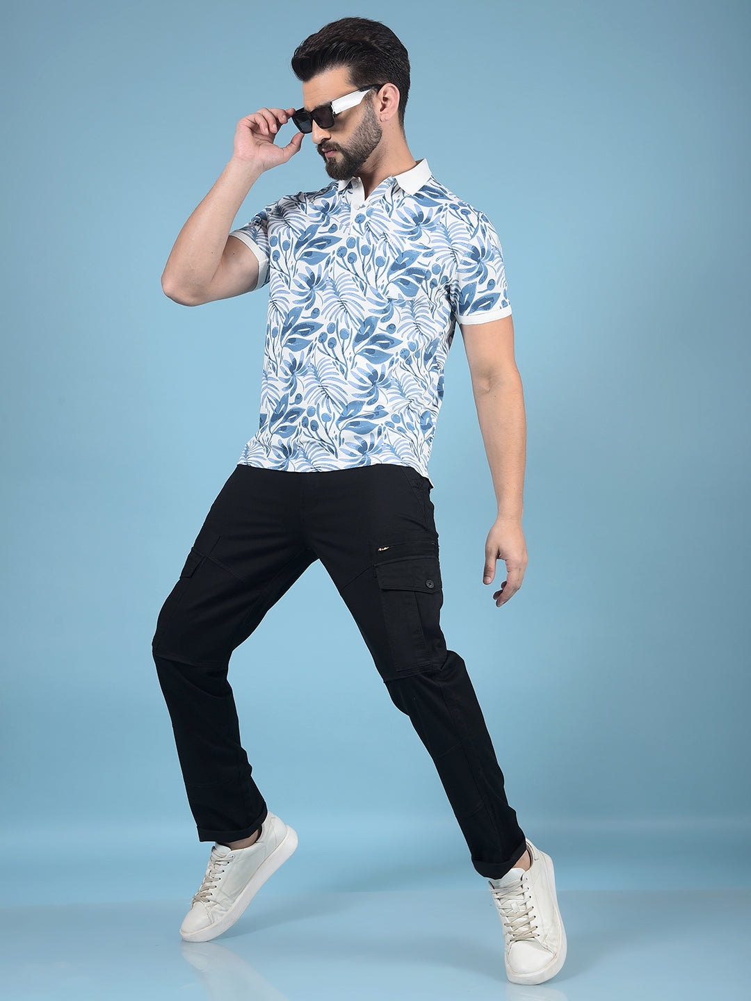 Black Cargo Trousers-Men Trousers-Crimsoune Club