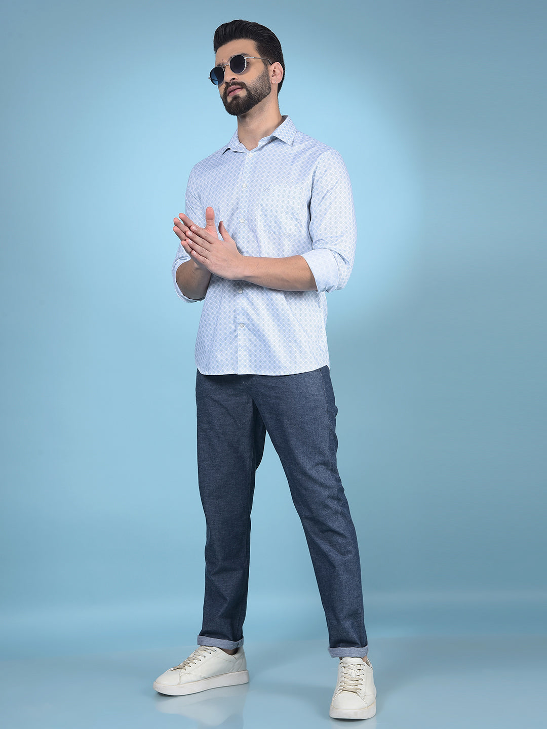 Navy Blue Linen Trousers-Men Trousers-Crimsoune Club