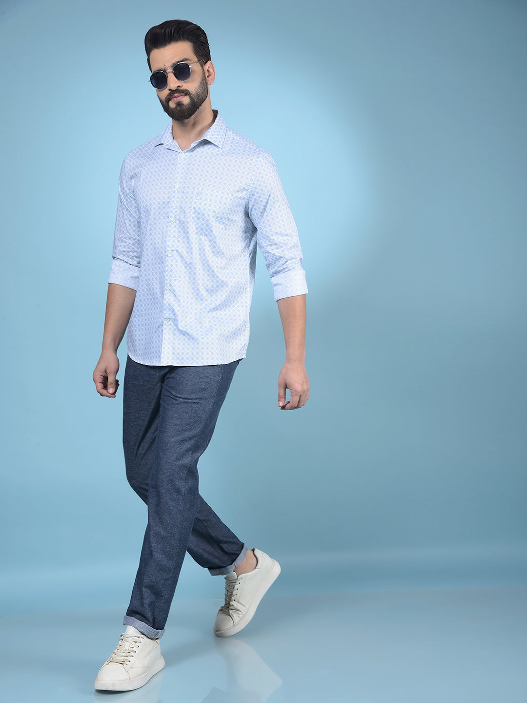 Navy Blue Linen Trousers-Men Trousers-Crimsoune Club