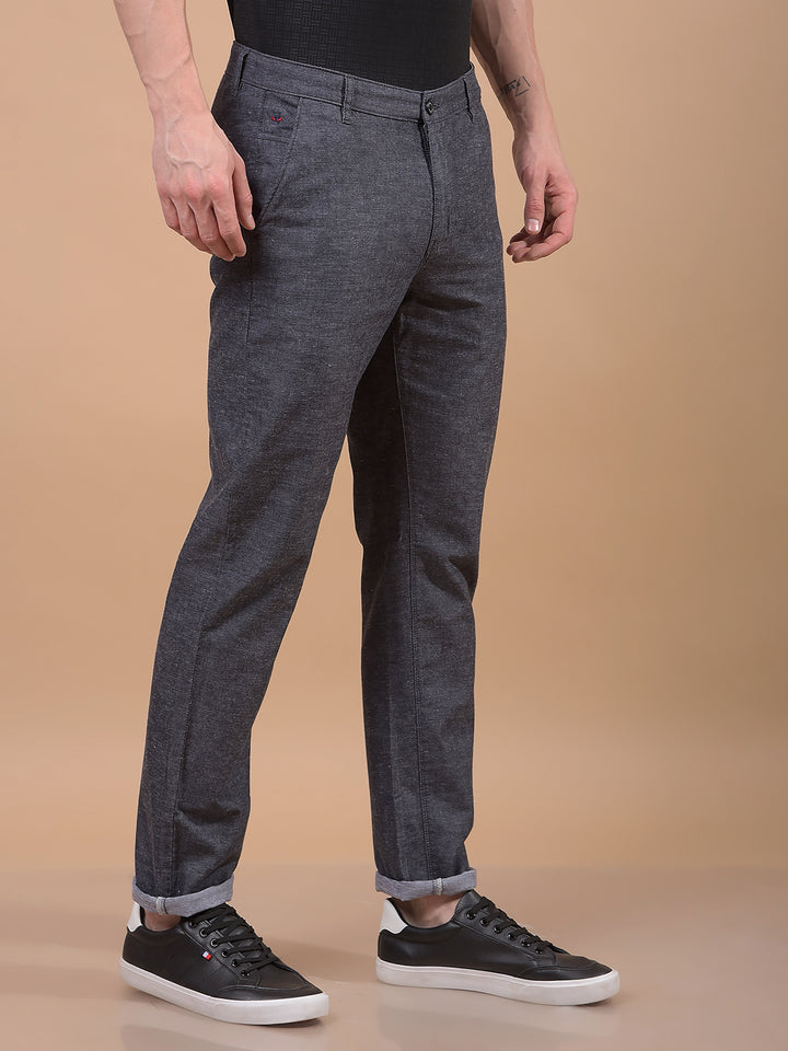 Black Linen Trousers-Men Trousers-Crimsoune Club