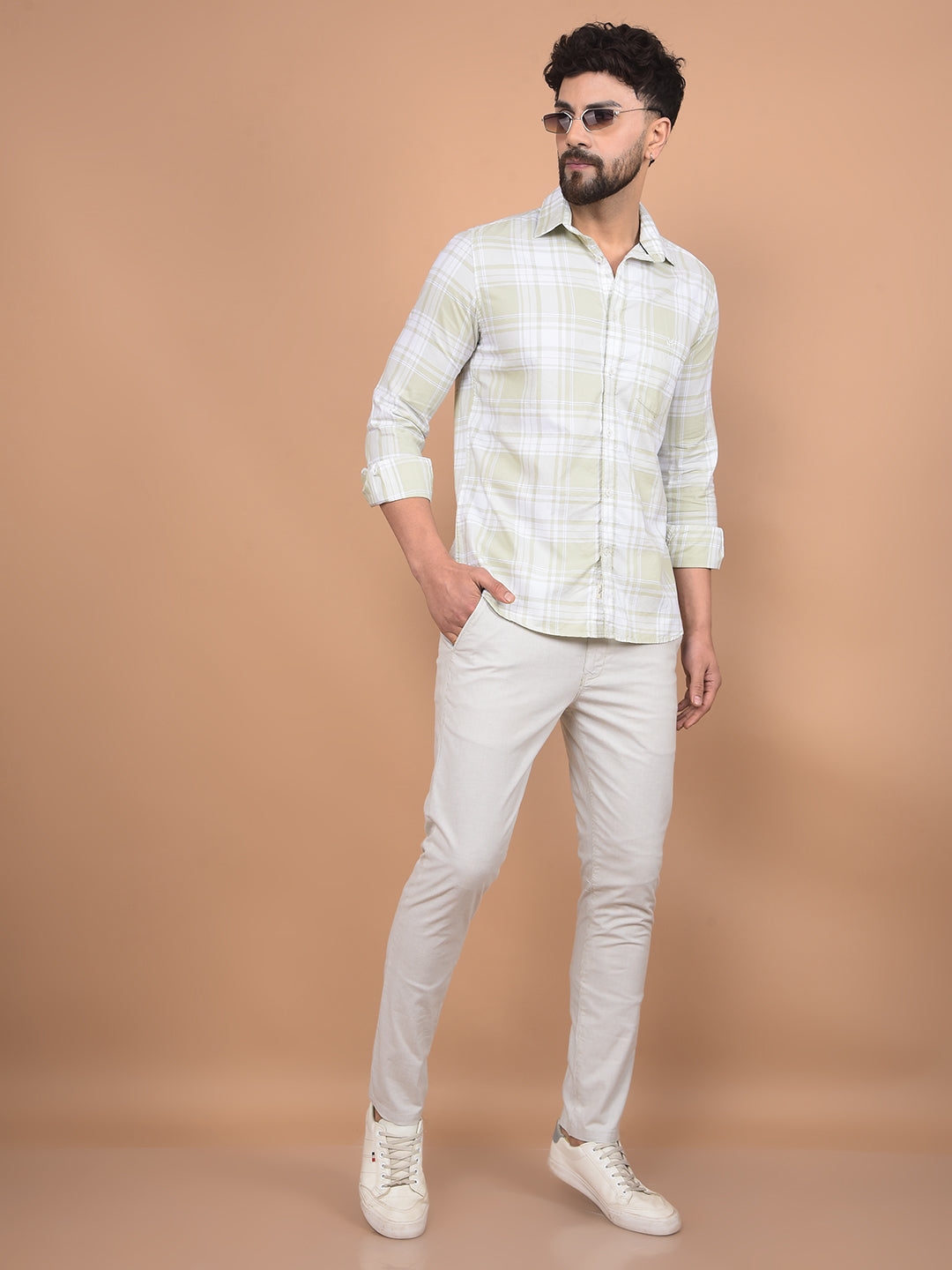 Olive Textured Trousers-Men Trousers-Crimsoune Club
