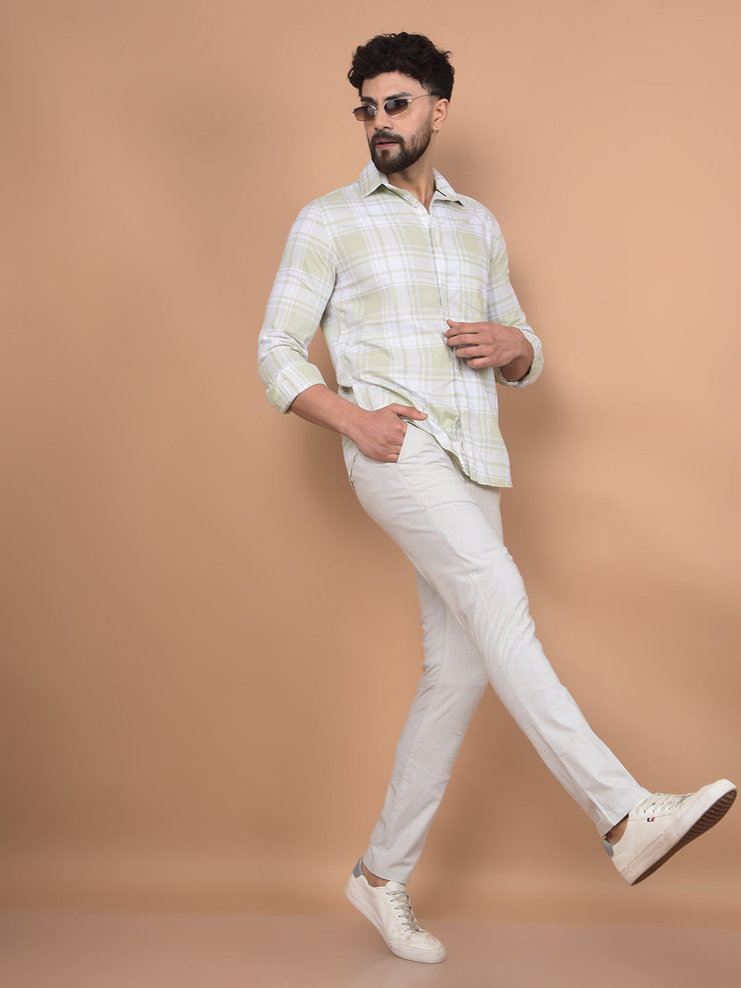 Olive Textured Trousers-Men Trousers-Crimsoune Club