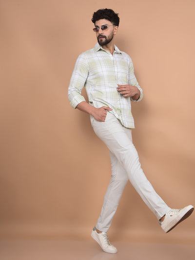 Olive Textured Trousers-Men Trousers-Crimsoune Club