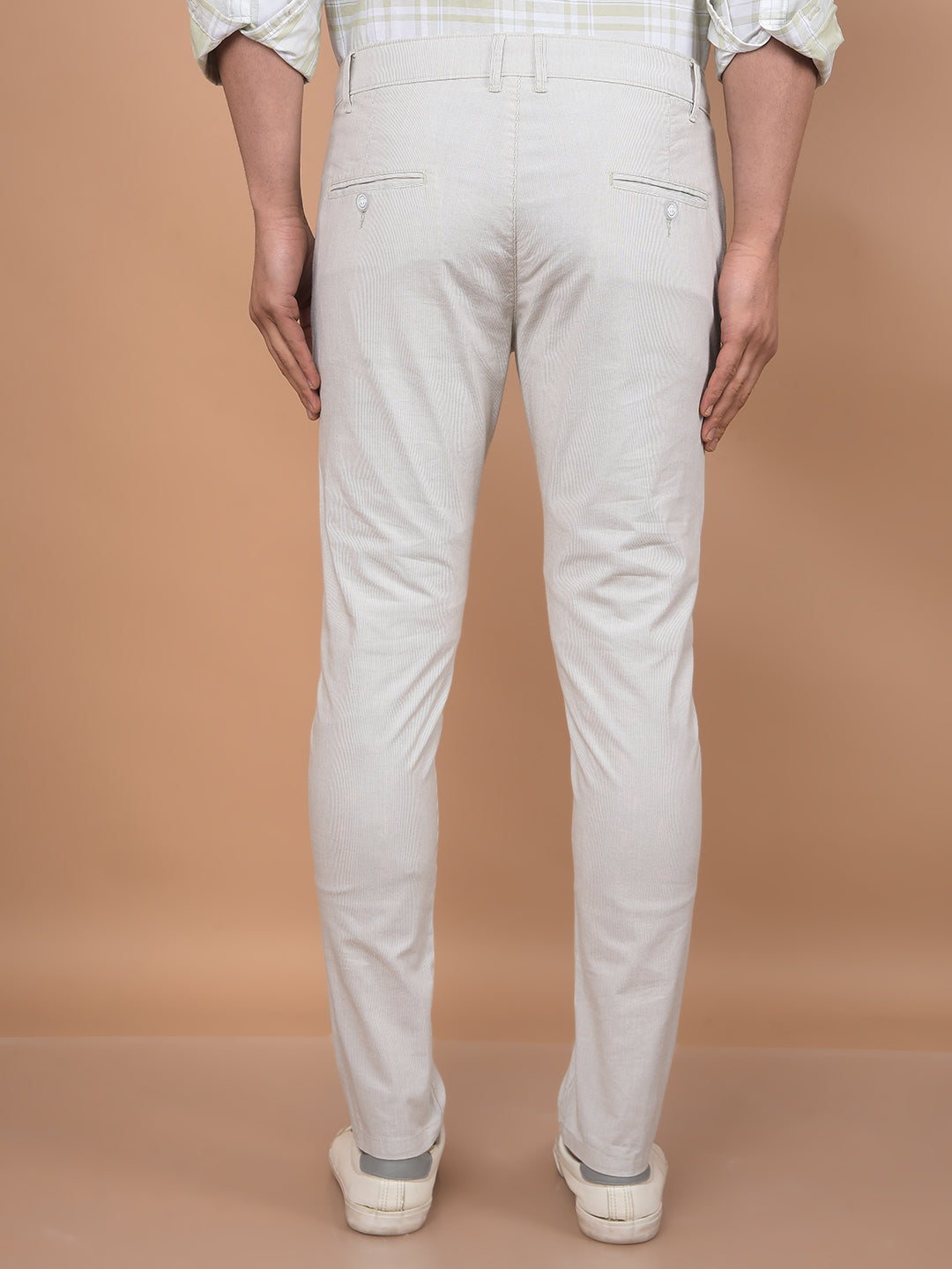 Olive Textured Trousers-Men Trousers-Crimsoune Club