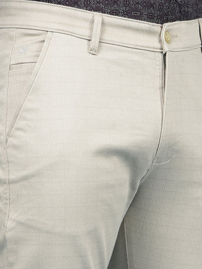 Beige Printed Trousers-Men Trousers-Crimsoune Club
