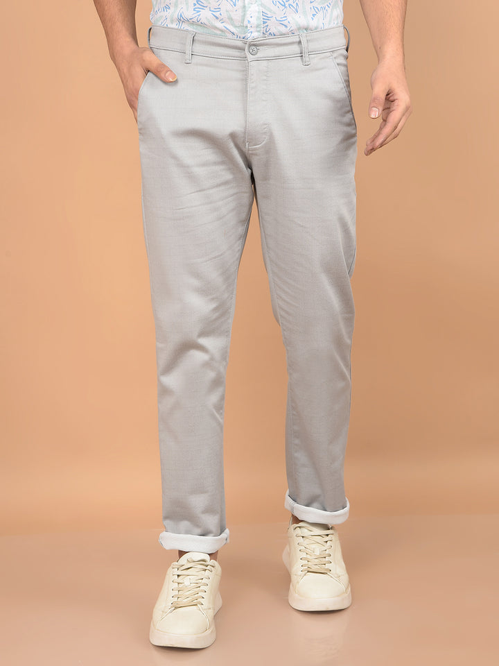 Grey Printed Trousers-Men Trousers-Crimsoune Club