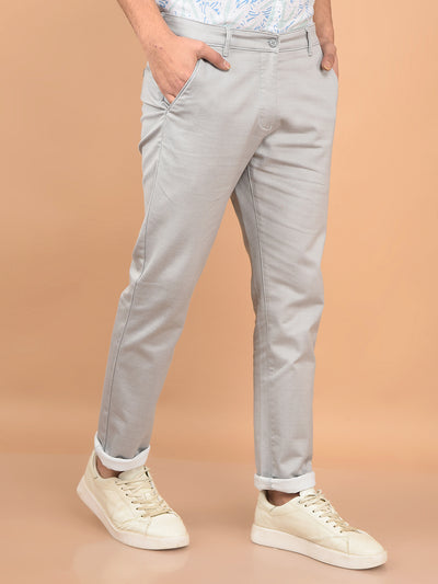 Grey Printed Trousers-Men Trousers-Crimsoune Club