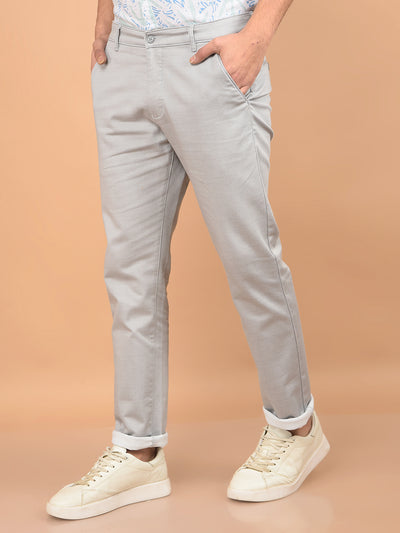 Grey Printed Trousers-Men Trousers-Crimsoune Club