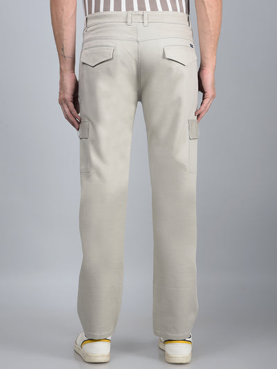 Grey Cargo Trousers-Men Trousers-Crimsoune Club