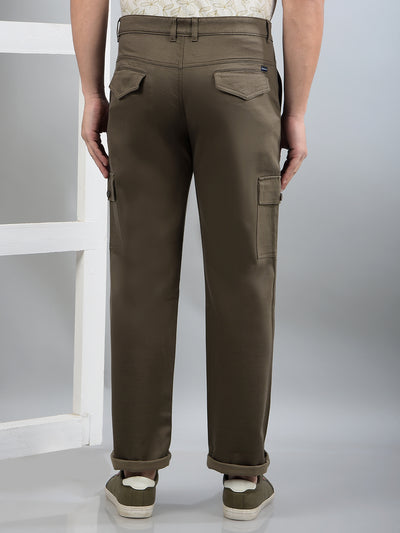Olive Cargo Trousers-Men Trousers-Crimsoune Club