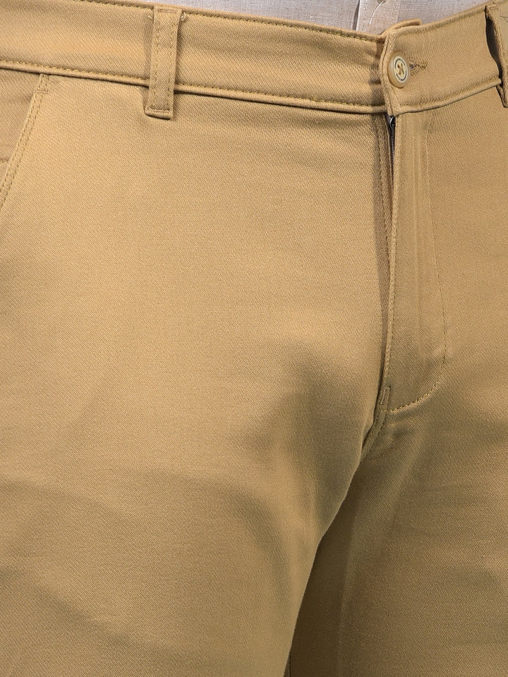 Men's Khaki Baggy Trousers-Men Trousers-Crimsoune Club