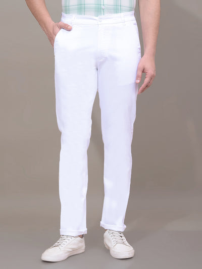 White Trousers-Men Trousers-Crimsoune Club