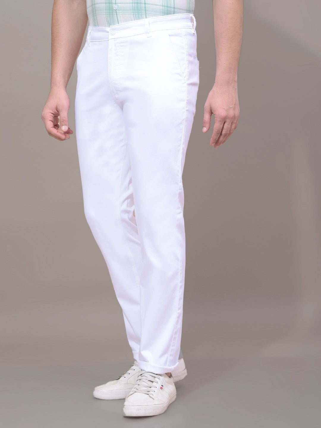 White Trousers-Men Trousers-Crimsoune Club