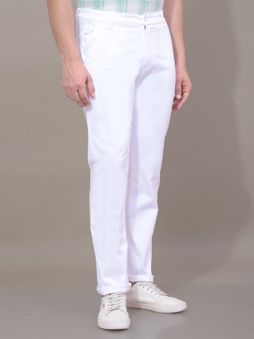 White Trousers-Men Trousers-Crimsoune Club