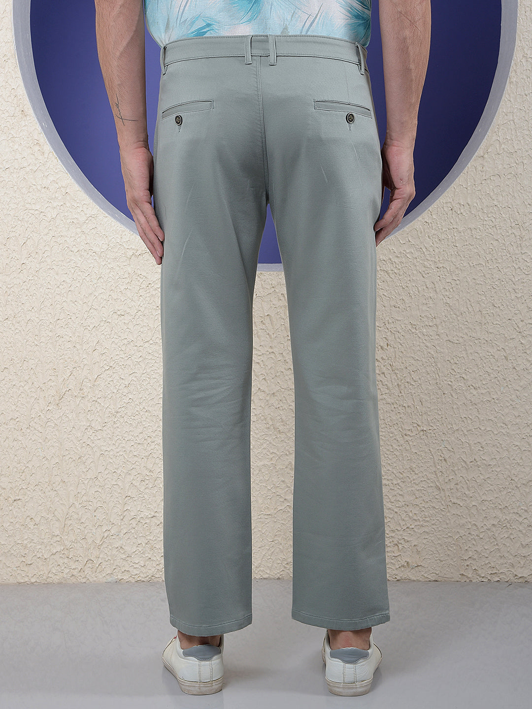 Green Straight Trousers-Men Trousers-Crimsoune Club