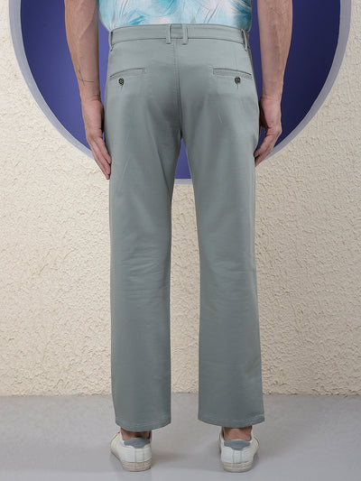 Green Straight Trousers-Men Trousers-Crimsoune Club