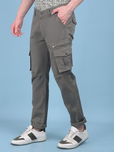 Olive Stretchable Trousers-Men Trousers-Crimsoune Club