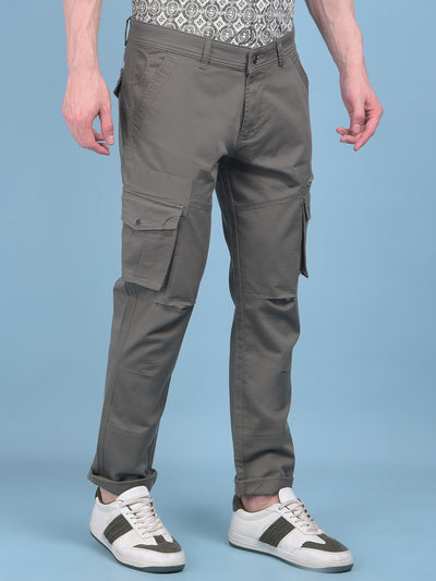 Olive Stretchable Trousers-Men Trousers-Crimsoune Club