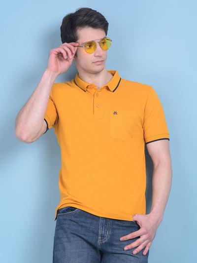 Orange Polo T-Shirt-Men T-Shirts-Crimsoune Club