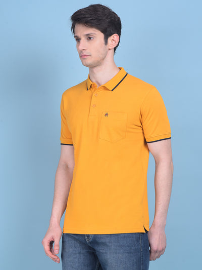 Orange Polo T-Shirt-Men T-Shirts-Crimsoune Club