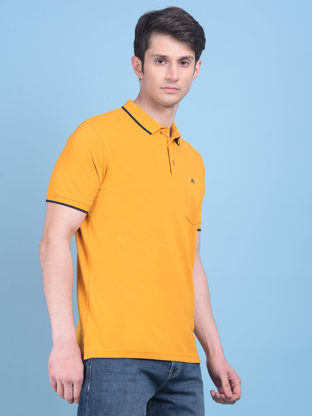 Orange Polo T-Shirt-Men T-Shirts-Crimsoune Club