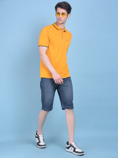 Orange Polo T-Shirt-Men T-Shirts-Crimsoune Club