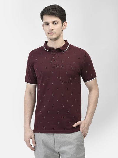 Wine T-shirt-Men T-shirts-Crimsoune Club