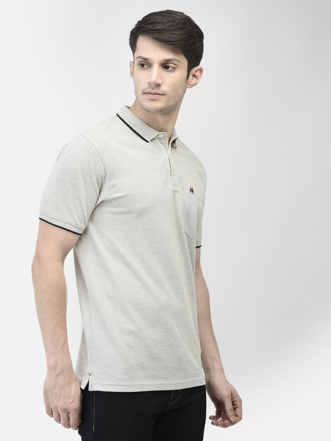 Grey T-shirt-Men T-shirts-Crimsoune Club