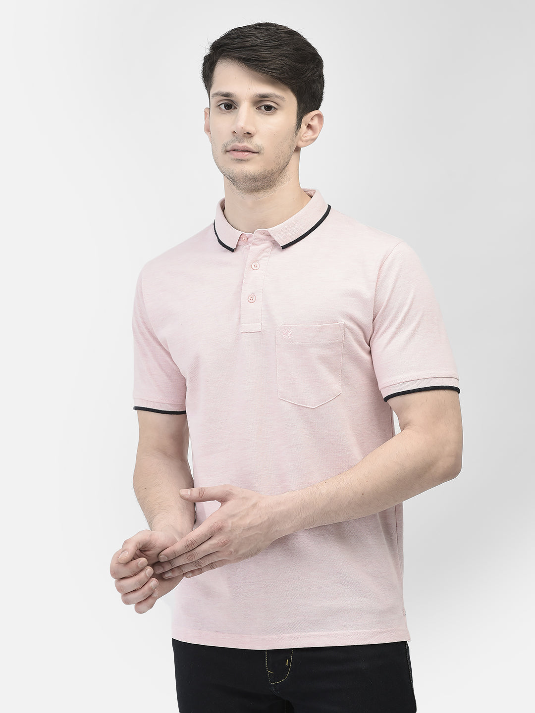 Pink Polo T-Shirt-Men T-Shirts-Crimsoune Club