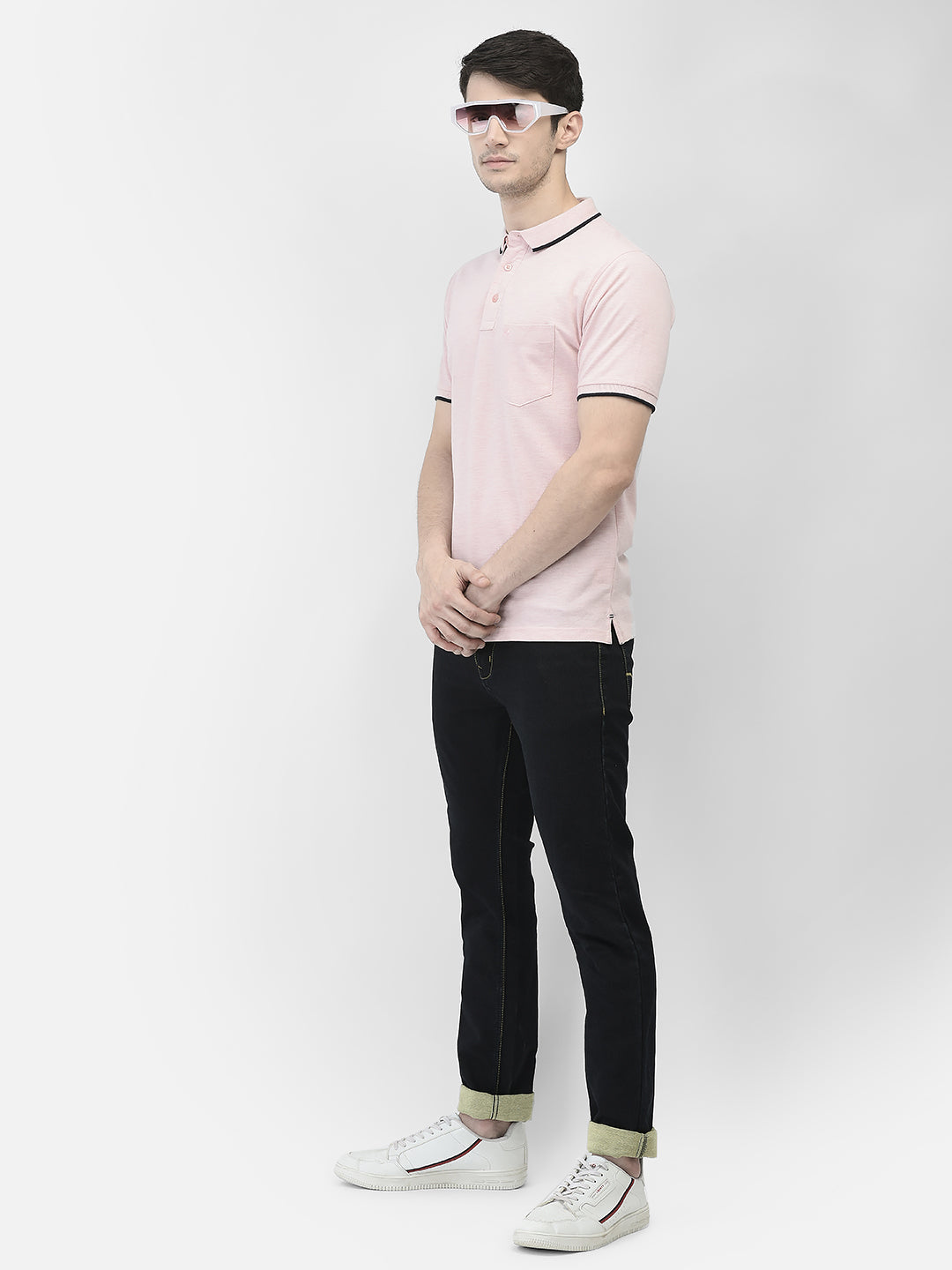 Pink Polo T-Shirt-Men T-Shirts-Crimsoune Club