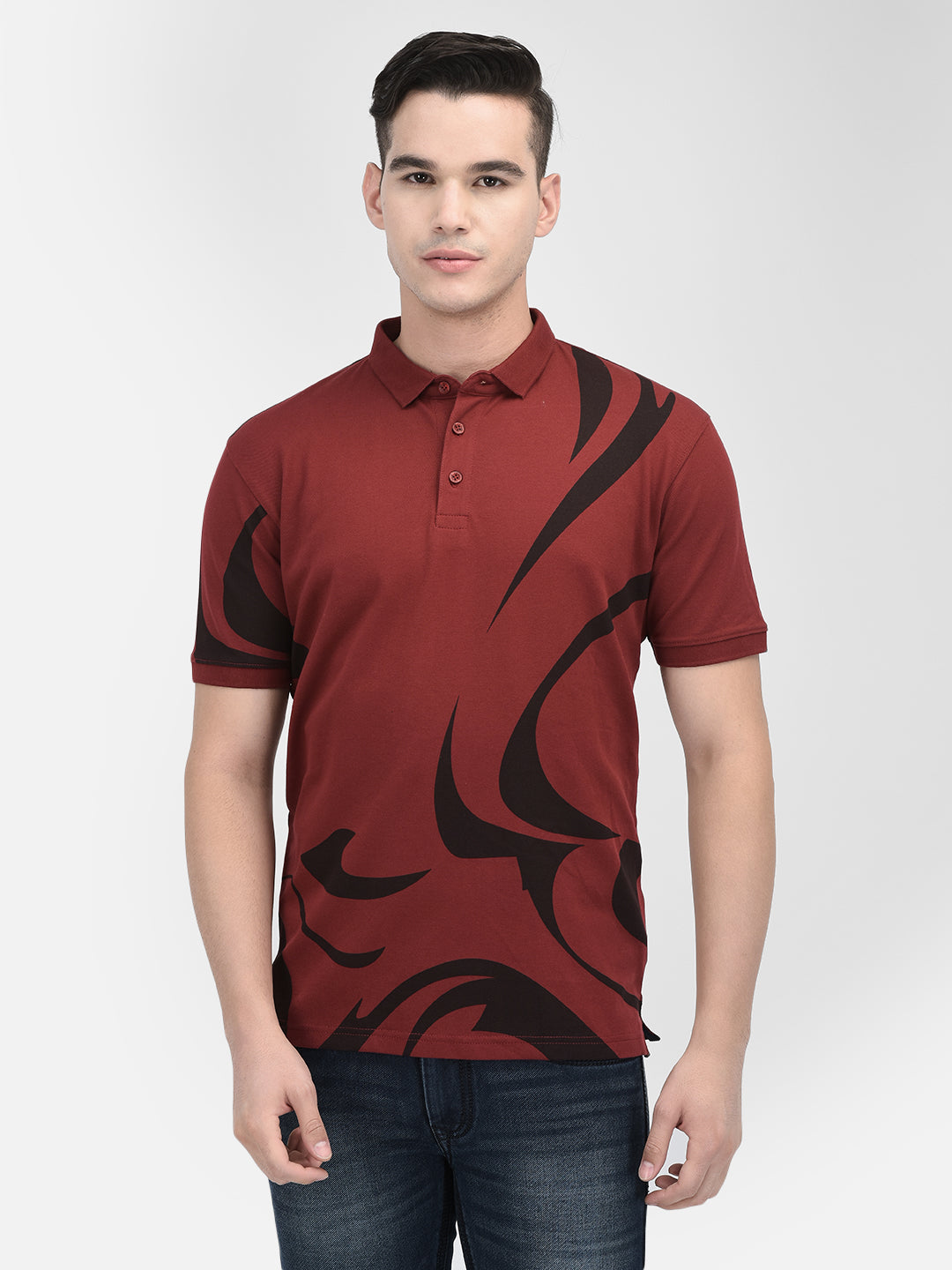 Maroon T-shirt-Men T-shirts-Crimsoune Club