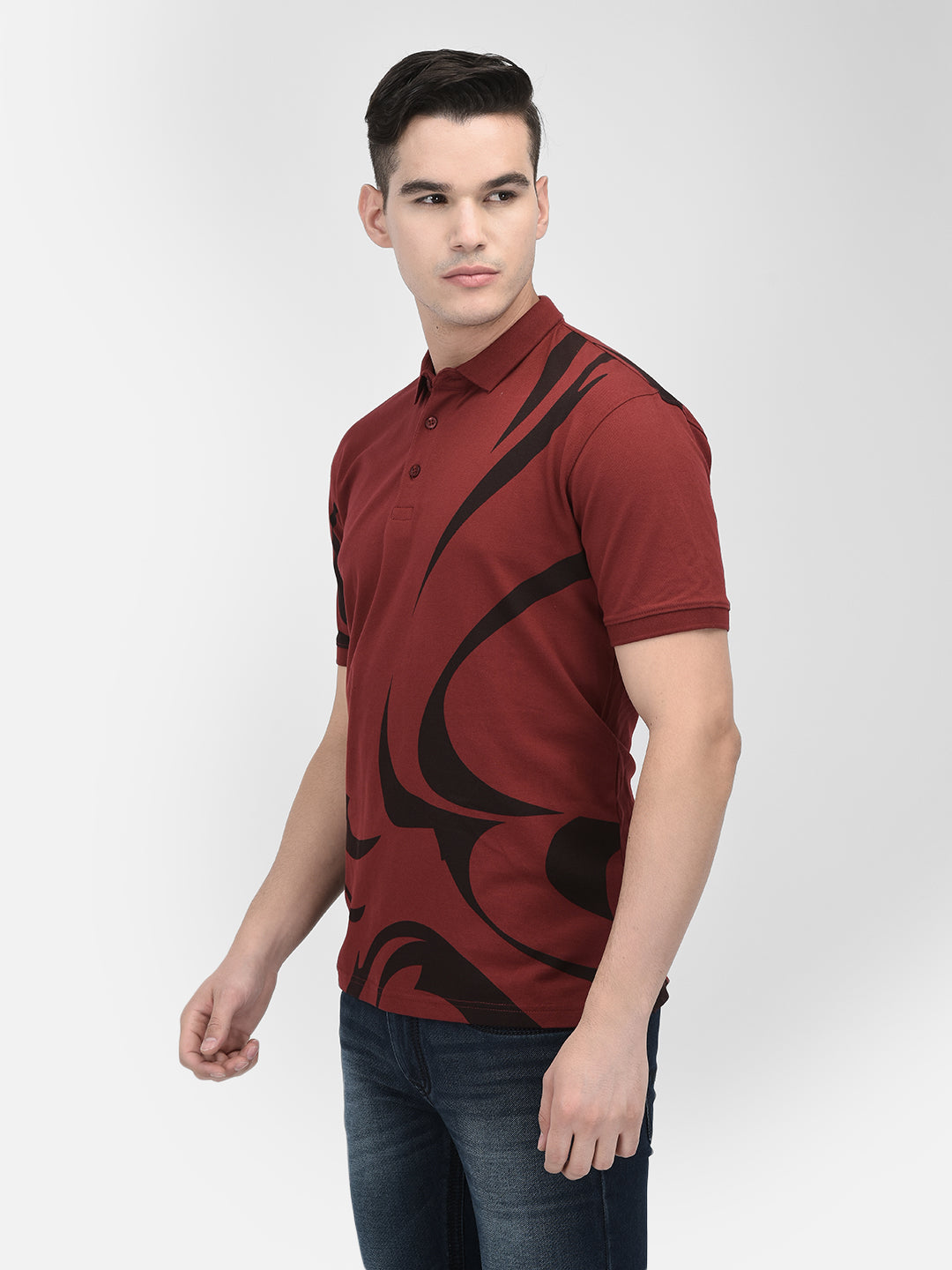 Maroon T-shirt-Men T-shirts-Crimsoune Club