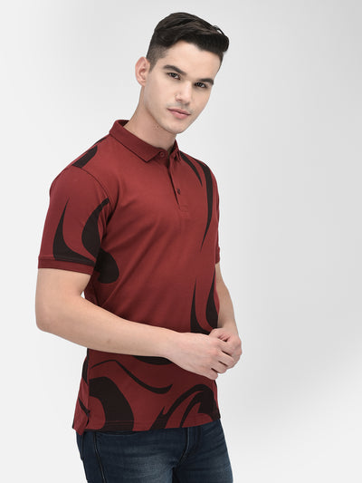 Maroon T-shirt-Men T-shirts-Crimsoune Club