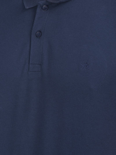 Navy Blue Cotton T-Shirt-Men T-shirts-Crimsoune Club