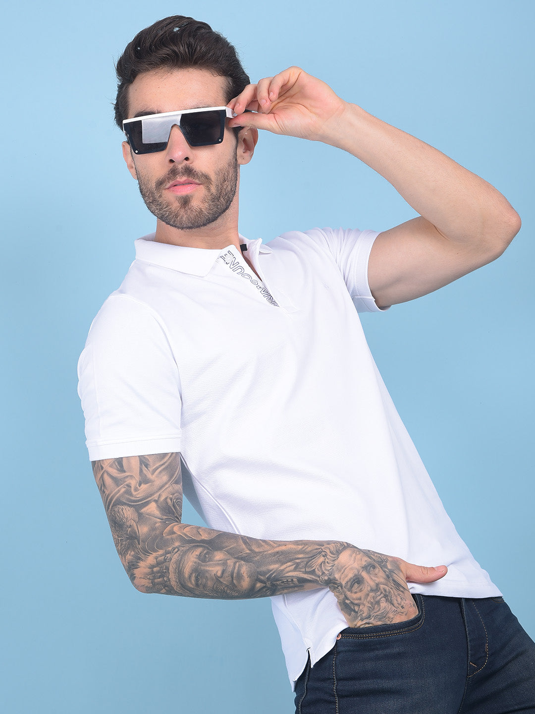 White Cotton T-Shirt-Men T-shirts-Crimsoune Club