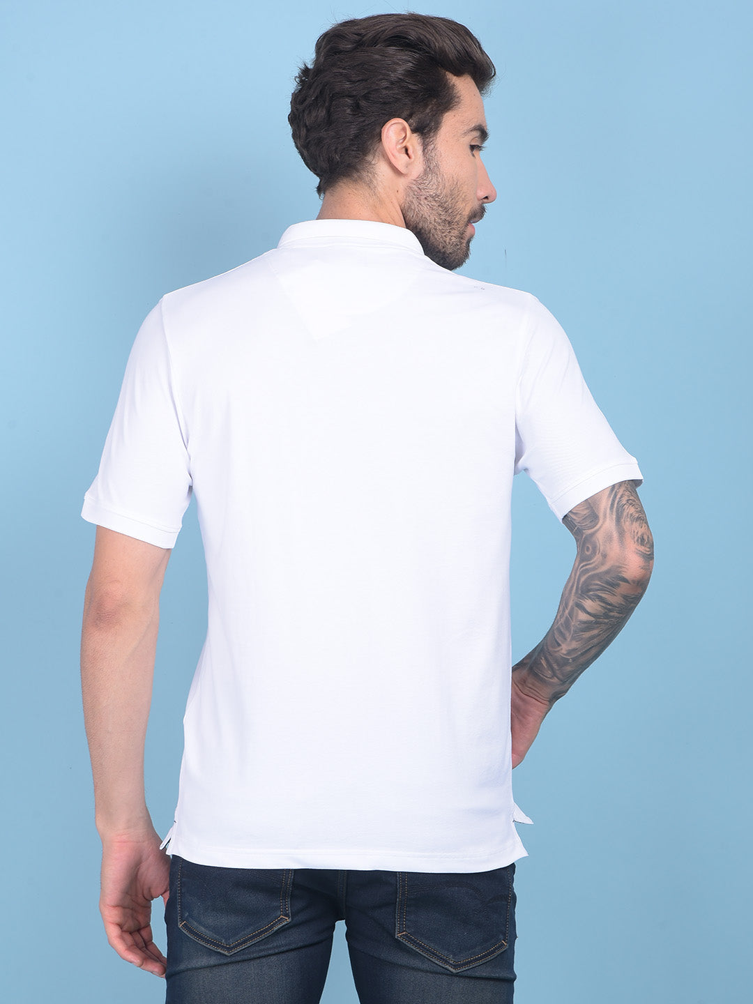 White Cotton T-Shirt-Men T-shirts-Crimsoune Club